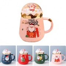 400ml Creative Christmas Viewing Ceramic Cup Coffee Cup